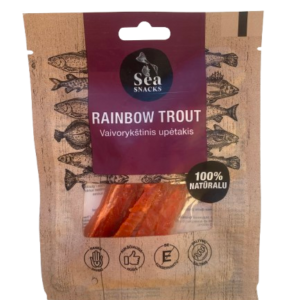 Vytintos vaivorykštinio upėtakio filė juostelės